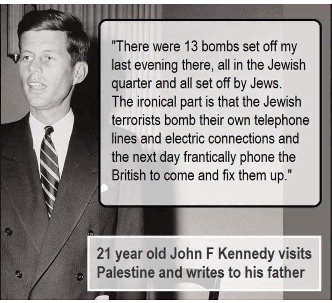 JFK Description of 13 Bombs Exploding in Jerusalem